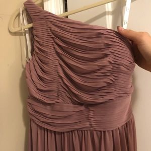 Mauve dusty rose bridesmaid formal dress